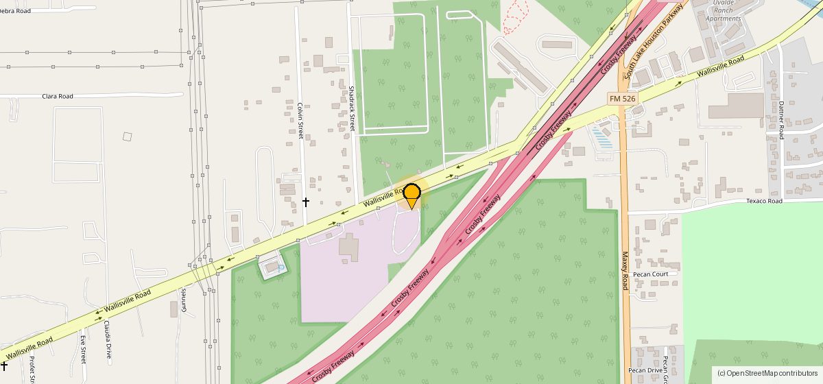Map showing Cheetah Transportation Systems at 11900 Wallisville Rd, Houston, Texas